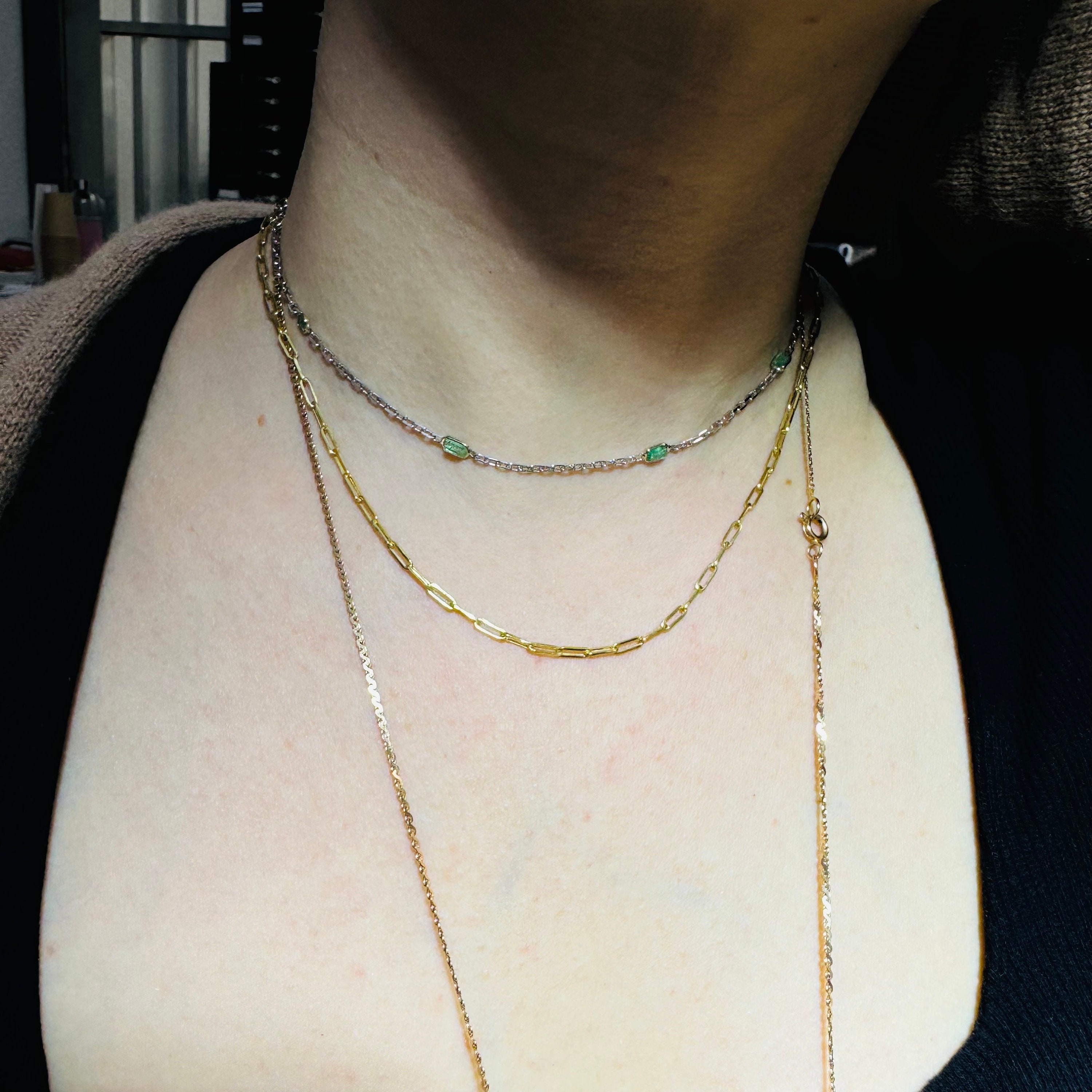 20” 2.5mm 10K Yellow Gold Paperclip Link Chain Necklace 100