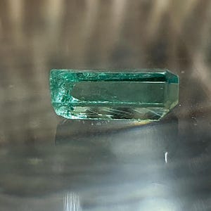 0.46ct Loose Natural Colombian Rough Emerald Crystal 6x3mm
