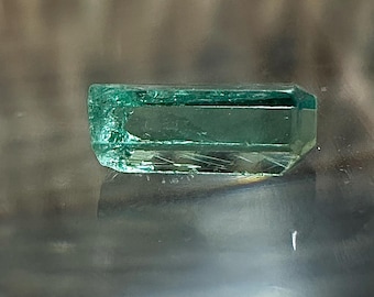 0.46ct Loose Natural Colombian Rough Emerald Crystal 6x3mm