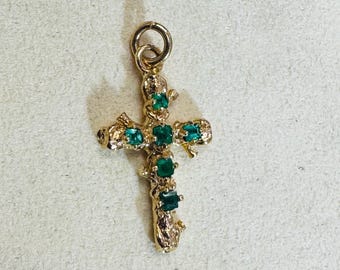 エロスページ　上質コロンビア産エメラルド 18k クロスペンダント 0815143310_689ec6962a3dd.jpg