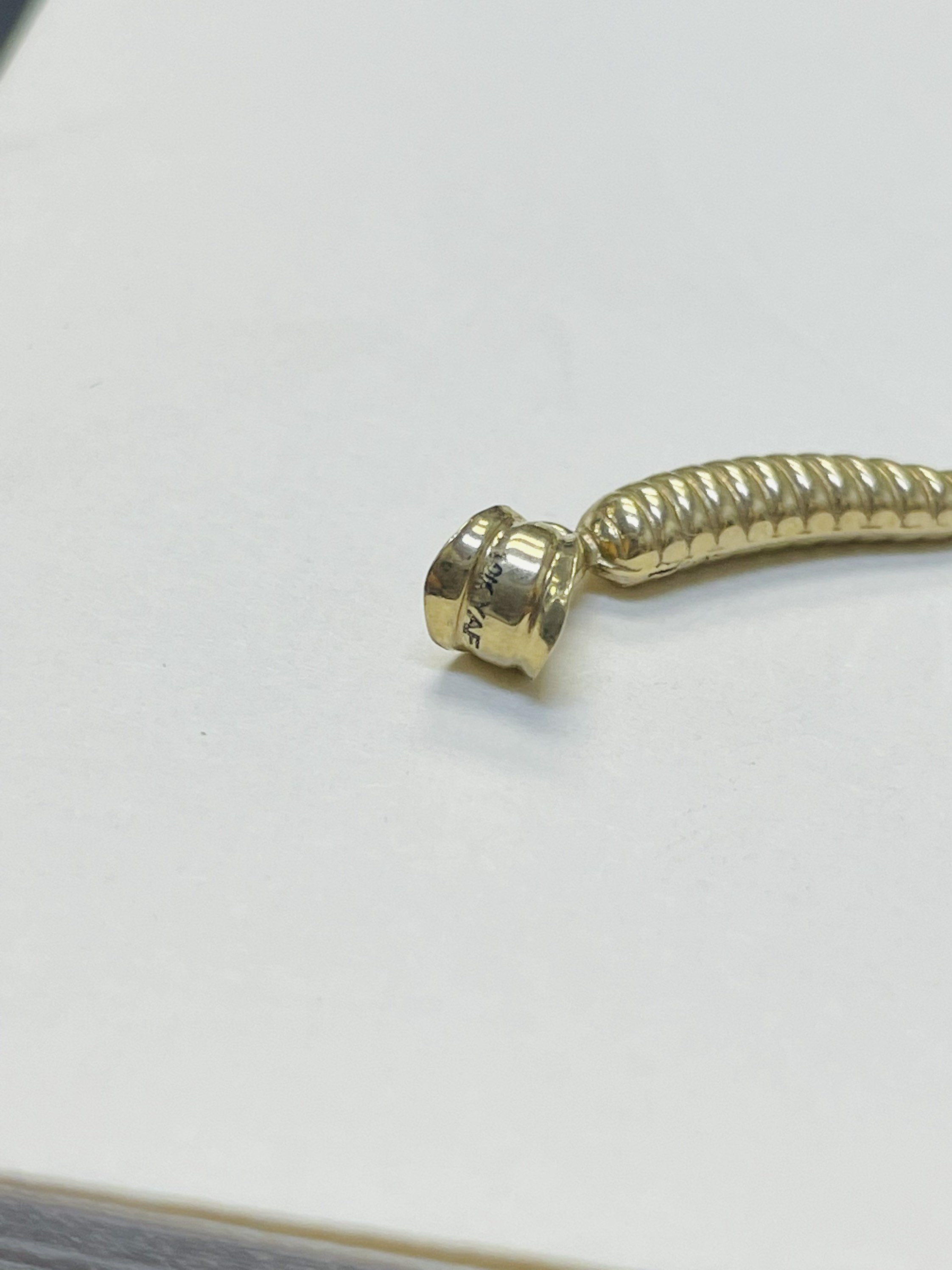 CIONDOLO CORNO BIANCO PORTAFORTUNA IN ORO GIALLO COLLANA LACCIO IN - Foto 7