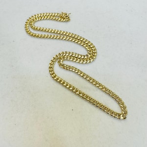 20&quot; 18K Yellow Gold 4.5mm Curb Link Chain Necklace with Box Link