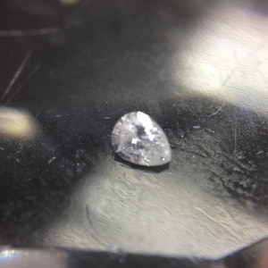 Natural Untreated Loose Pear Shaped Diamond .11CT 3.3x2.11mm H I1