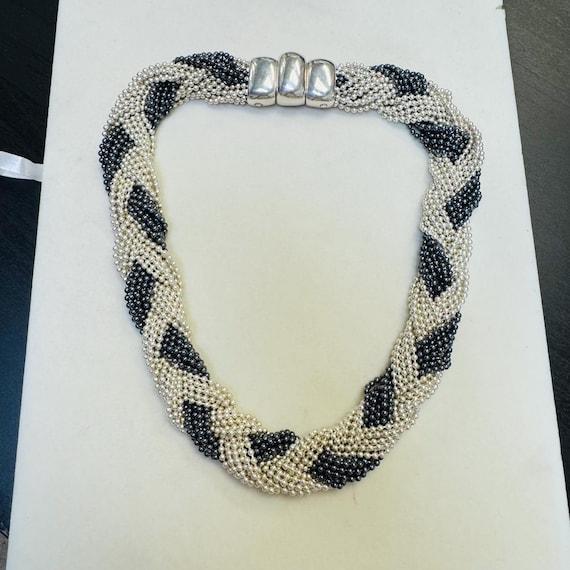 Magnificent  Heavy Solid Sterling Silver Braided … - image 2