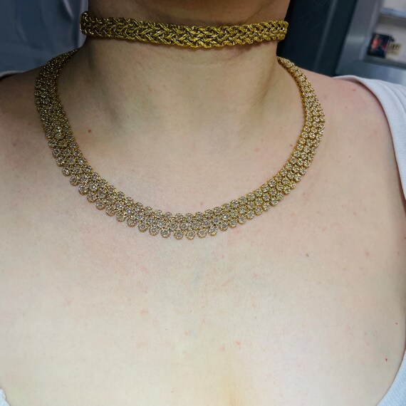 22kt Gold 4mm Rosecut Diamond Necklace
