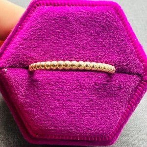14K Solid Rose Gold Ball Ring Size 9