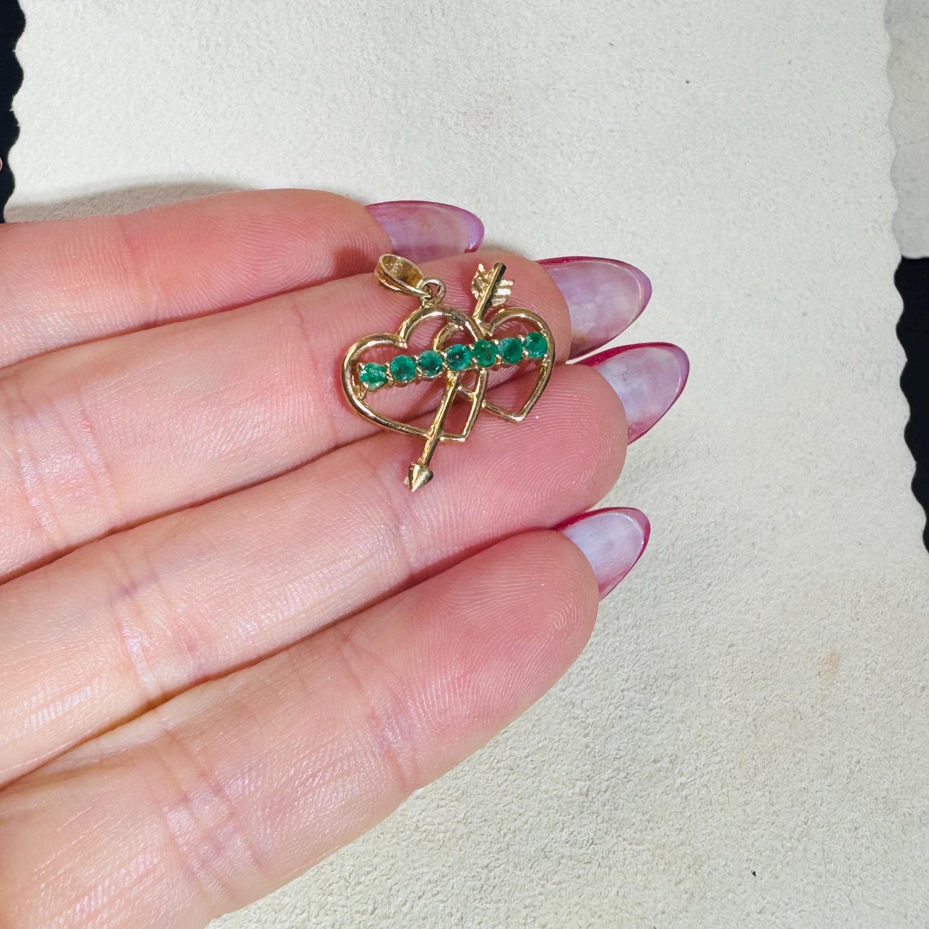 14k or Jaune Meilleur Amis Cassable Coeur Pendentif / Breloque