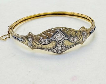 Bracelet Jonc Or 18 Carats Ancien – Superbe, Occasion, Or Jaune, Sans Marque