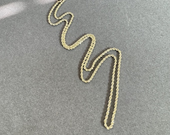 18” 1.5mm Solid 10K Yellow Gold Diamond Cut Rope Chain Necklace