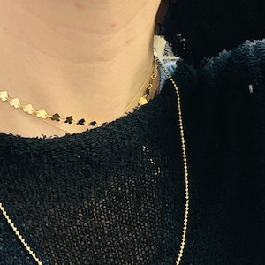 Nuragold 10K Yellow Gold Solid Moon Cut Ball Chain Necklace - 2mm-4mm Width, 16-30" Length 5 thumbnail image