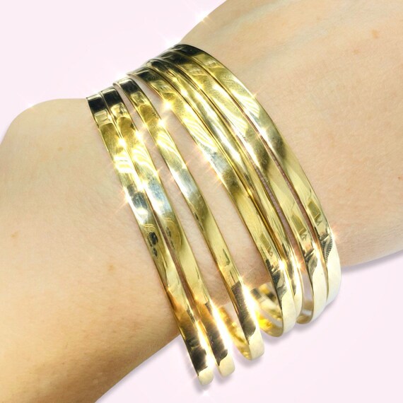 Bangle bracelet set 10k yellow gold deals