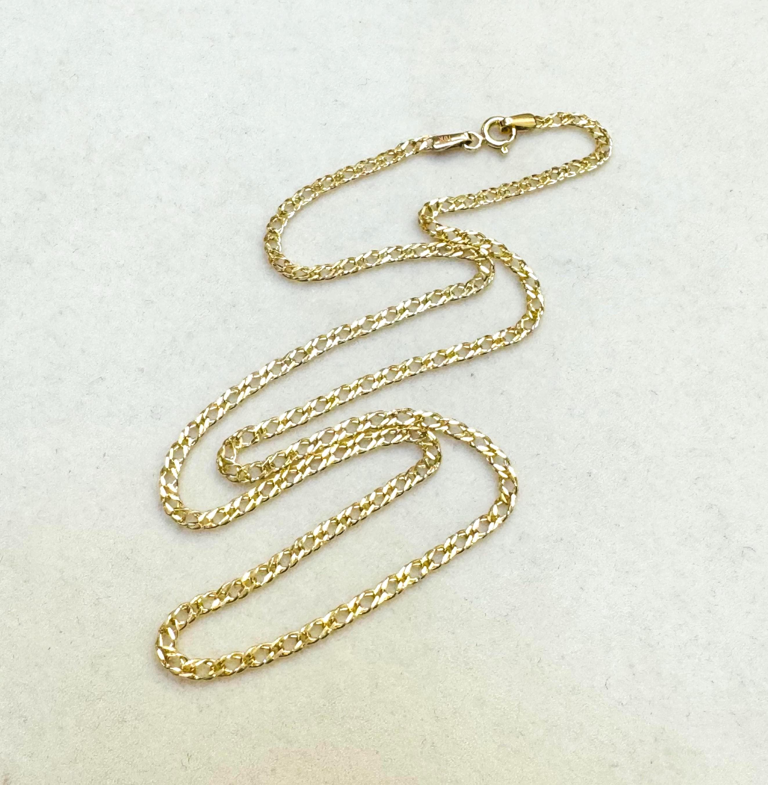 18インチ 2.5 mm ソリッド 10K イエローゴールド インターリンク
