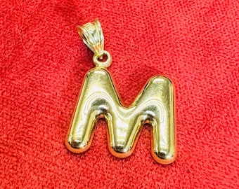 Leuke 10 kt geelgouden gezwollen ballonhanger M bedelhanger