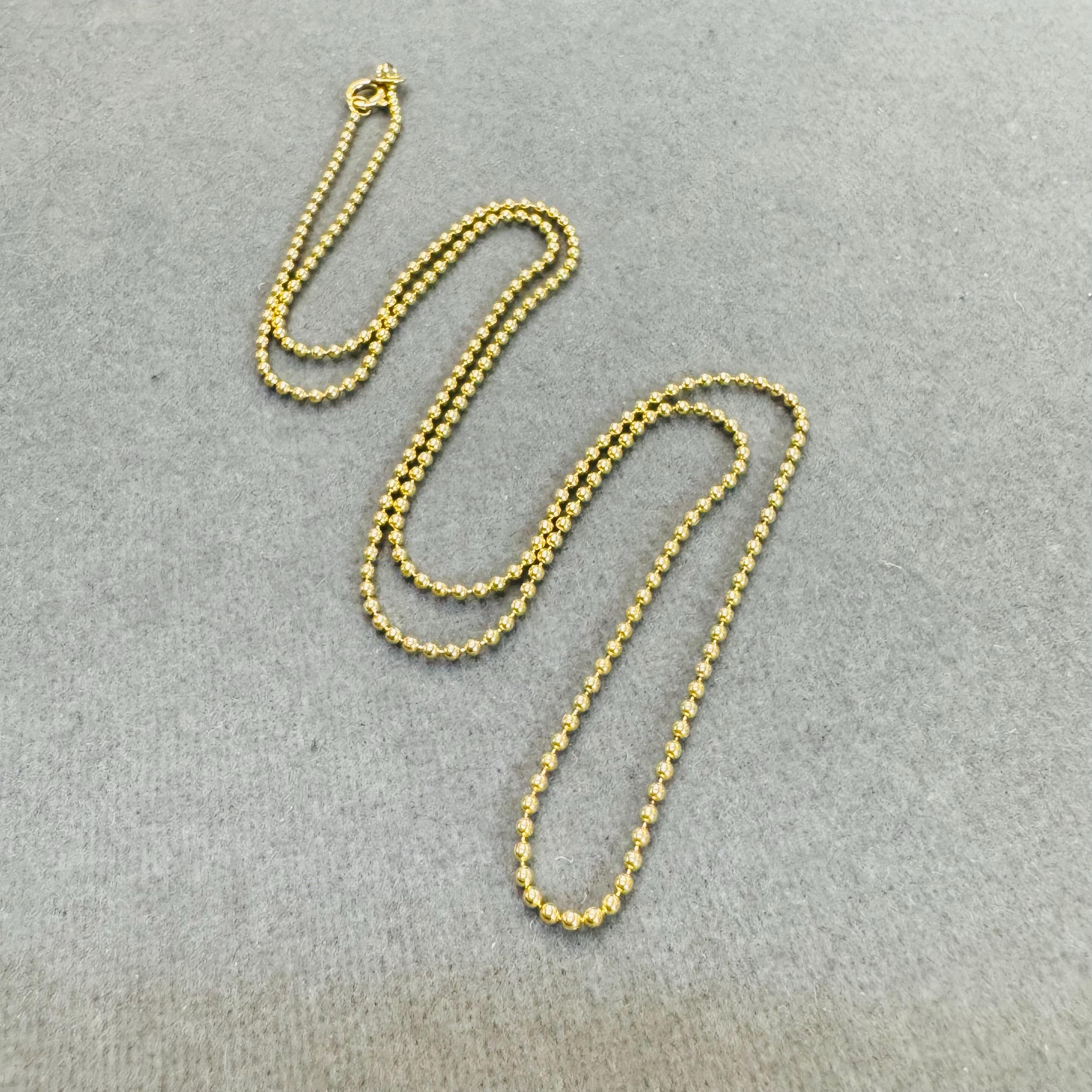 Vintage 14k Ball Chain 24in - Etsy