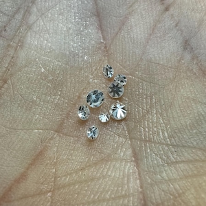 Lot of 8 .21CTW Natural Single Cut Diamonds Well Matched Layout  F-G VS2 1-2mm for Repair or Custom Jewelry