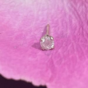 Natural .05CT Diamond Stud Earring Single 3mm