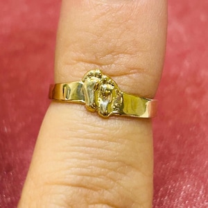 14K Yellow Gold Ring Size Adjustable Pinky or Toe Ring