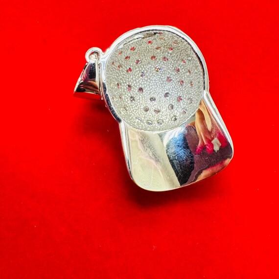 Large 925 Solid Sterling Silver Baseball Hat Char… - image 3