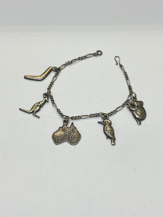 Cute vintage Solid Sterling Silver Australia Them… - image 1