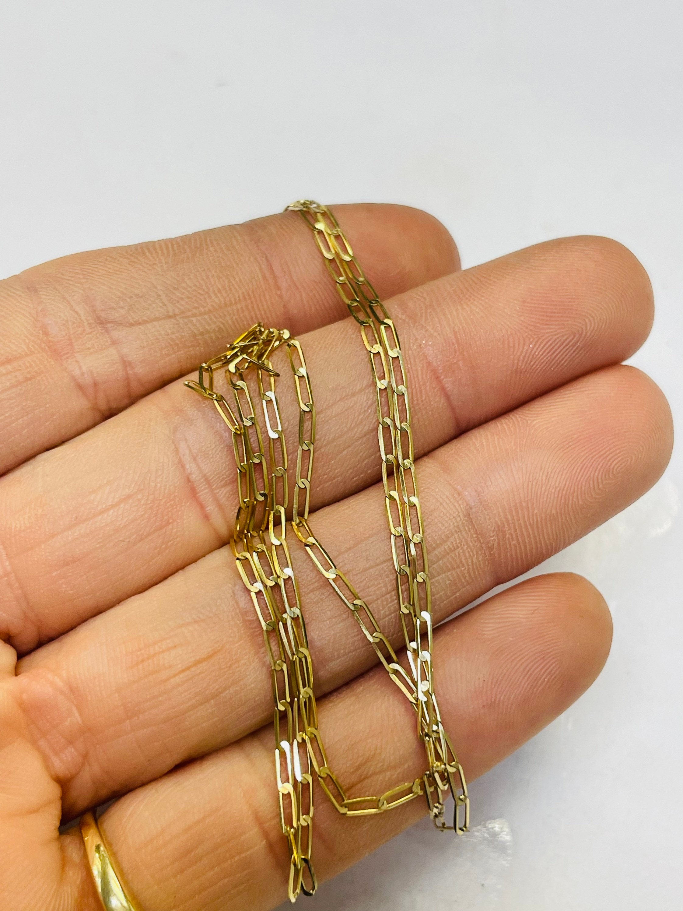 Gioiello Certificato Oro Collana Catena Scatola In Oro Giallo Massiccio 10K - Lunghezze Da 16 A 30 Pollici, Fatto In Italia Catena Nickle-free - Foto 13