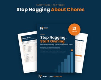 Teen Chore Ownership System, Parent Guide, Printable PDF (21 Pages)