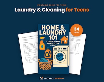 Teen Home Skills Guide: Laundry, Cleaning, Organization (PDF Download)