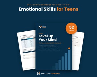 Teen Emotional Skills Workbook, SEL for Ages 12-18, Anger Anxiety Coping (PDF)