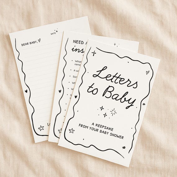 Letters to Baby Printable – Baby Shower Activity & Keepsake – Instant Download Game for Guests | Tiny Keeps Co