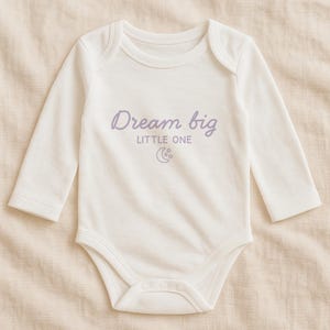 Body Dream Big Baby: Conjunto de algodão com manga comprida para recém-nascido