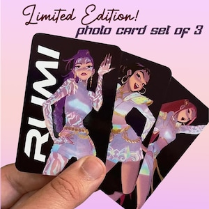 Three-piece K-pop Devil Hunter Photo Card Set - Rumi, Zoey and Mina | - Art Cards. Gift Choice with Free Gifts