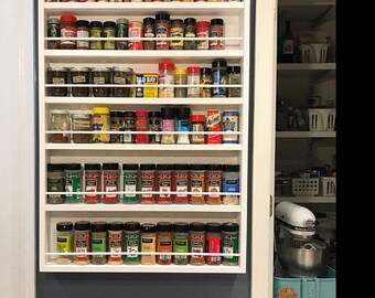 Pantry Door Spice Rack Door Spice Rack Door Mounted Spice Etsy