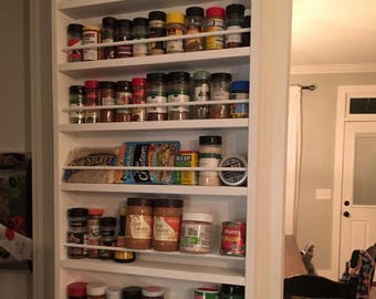 Pantry Door Spice Rack Door Spice Rack Door Mounted Spice Etsy