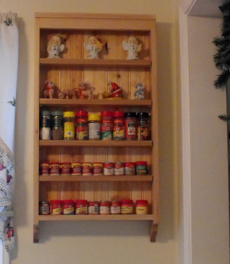 Spice Rack Wall Mounted Adjustable Shelf Spice Rack From Etsy