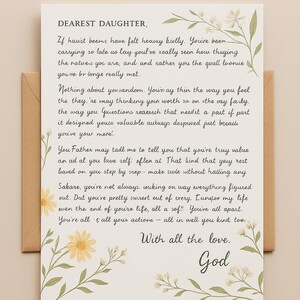 Carta personalizada basada en la fe / Mensaje cristiano personalizado / Carta digital de aliento / Palabras de esperanza inspiradas en las Escrituras
