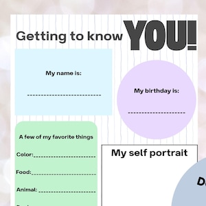 Getting to Know You | Back to School Printable Worksheet | All About Me Worksheet | Meet the Student | School Interview | Teacher Resources