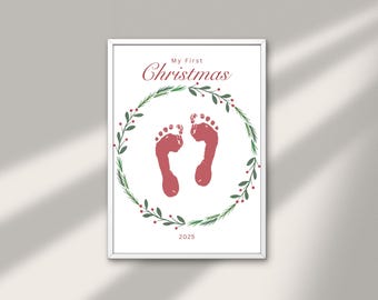 My First Christmas Footprint Art 2025: Holiday Keepsake (PDF)