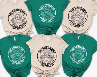 Custom Family Reunion Shirt, Personalized Location Name Tee, Matching Group Apparel, Vintage Mountain Design