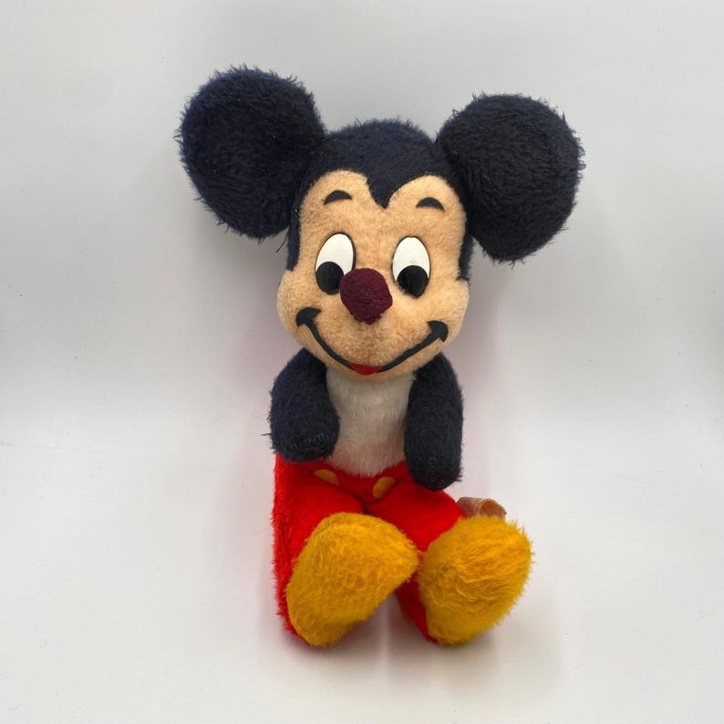 Vintage 1960s Walt Disney Mickey Mouse 15" Plush Toy California Stuffed Toys image 1