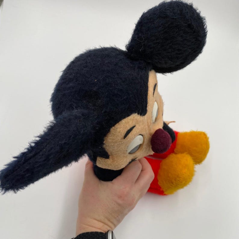 Vintage 1960s Walt Disney Mickey Mouse 15" Plush Toy California Stuffed Toys image 9