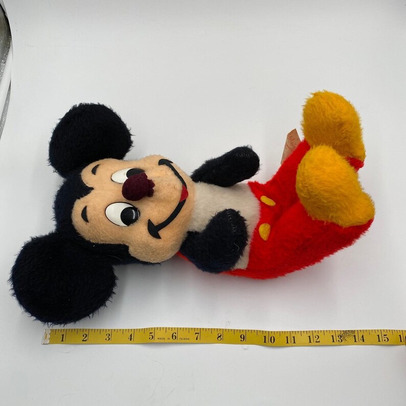 Vintage 1960s Walt Disney Mickey Mouse 15" Plush Toy California Stuffed Toys image 10