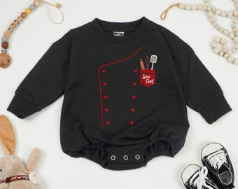 Chef Baby Romper, Funny Sous Chef Baby Bodysuit, Cute Future Chef Toddler, Newborn Natural Baby Gift, Baby Shower Gift, Little Chef Party