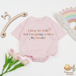 I May Be Little But I'm Going to be a Big Cousin Baby Bodysuit, Big Cousin Baby Romper, Pregnancy Announcement, New Cousin Gift, Baby Reveal