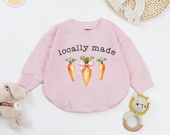 Locally Made Baby Romper, Vegan Baby Shirt, Farm Baby Clothes, Farmers Market Baby Bodysuit, Baby Shower Gift