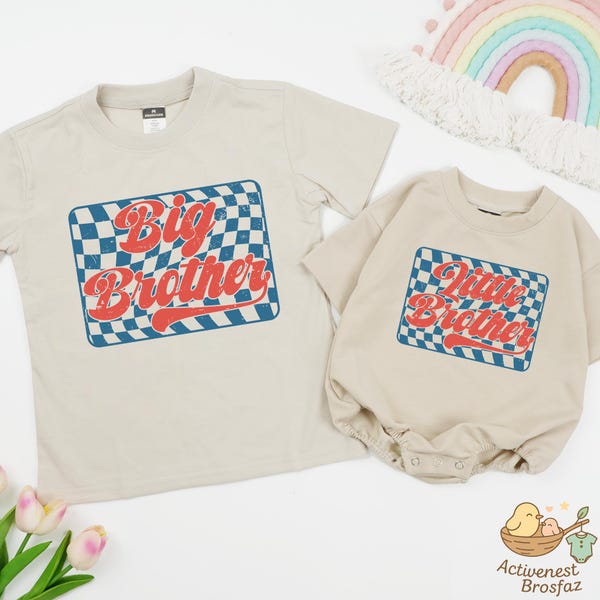 Big Bro Lil Bro Matching Kids Tee, Baby Announcement, Siblings Set, Big Brother Toddler, Lil Bro Baby Bodysuit, Matching Sibling Shirts