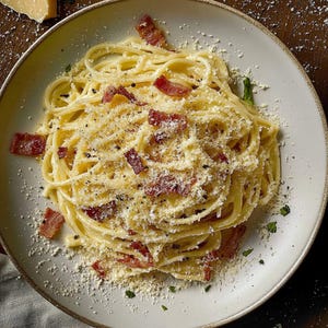 Authentic Italian Carbonara Recipe  – Creamy Pasta Perfection – Digital Download – Easy Step-by-Step Guide