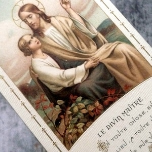 1930s Vintage French Jesus Holy Card
