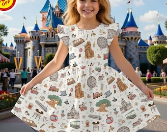 Disney Park Dress,Disney Outfit Women, Ruff Dress,Disney Vacation Outfit,Athletic Disney Dress,Mommy and Me Dress