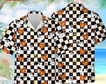 Pumpkin Mickey  Halloween Hawaiian Shirt, Mickey's Not So Scary Halloween Shirt, Halloween Party Shirt, Summer Shirt
