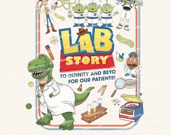 Semana del Laboratorio de Toy Story de Disney (PNG), Buzz Lightyear, Woody, Jessie, Bo Peep, Historia del Laboratorio 2026, Equipo de Laboratorio, Asistente de Laboratorio, Laboratorio Clínico de Med Lab