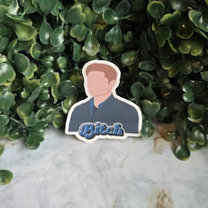 Dean Winchester &quot;Bitch&quot; Sticker - Supernatural Vinyl Decal